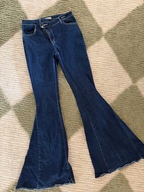 Dark Blue Women's Flared Jeans